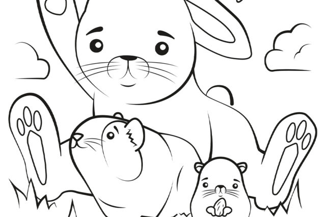  Ausmalbild: „Haustiere“ richtig umsorgen! - PETA Kids Motiv 