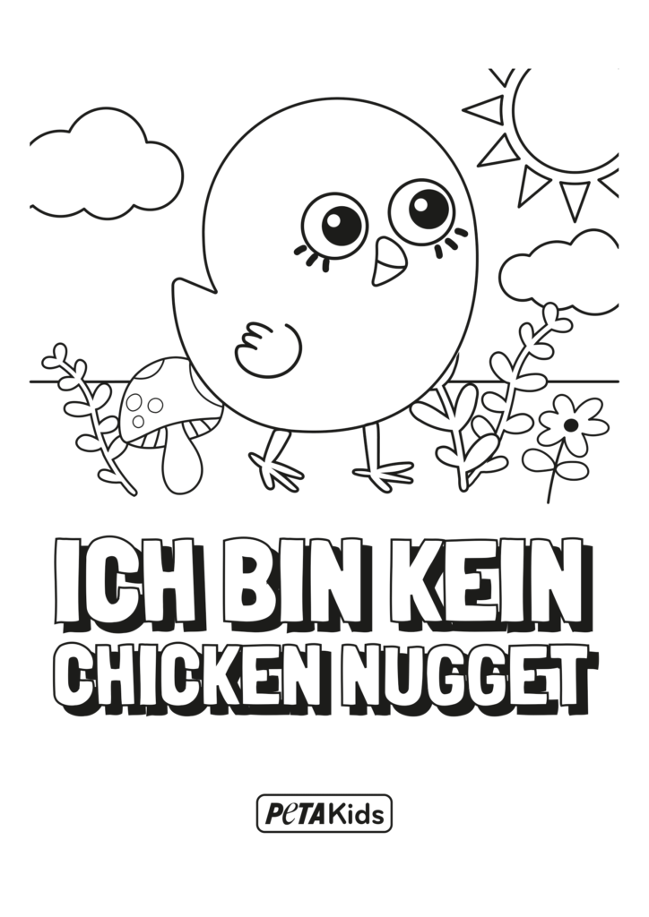 Chicken Nugget Ausmalbild