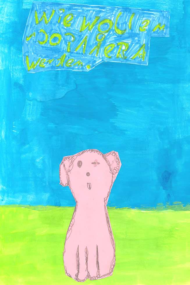 Gezeichnetes Bild zum PETA Kreativwettbewerb