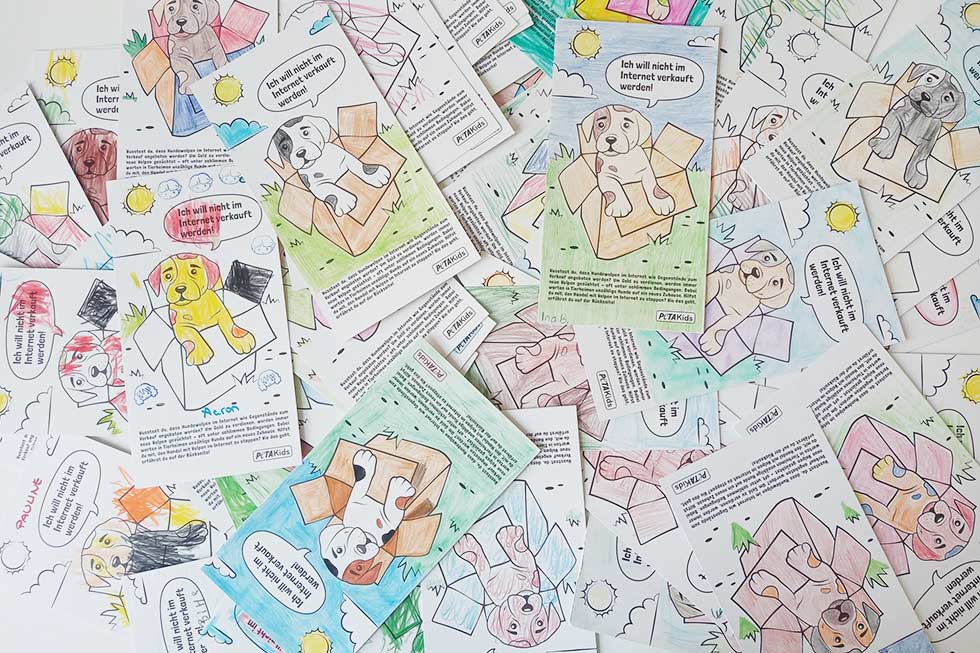 Gezeichnetes Bild zum PETA Kreativwettbewerb