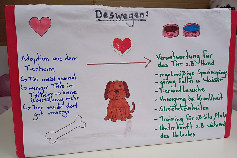 Gezeichnetes Bild zum PETA Kreativwettbewerb
