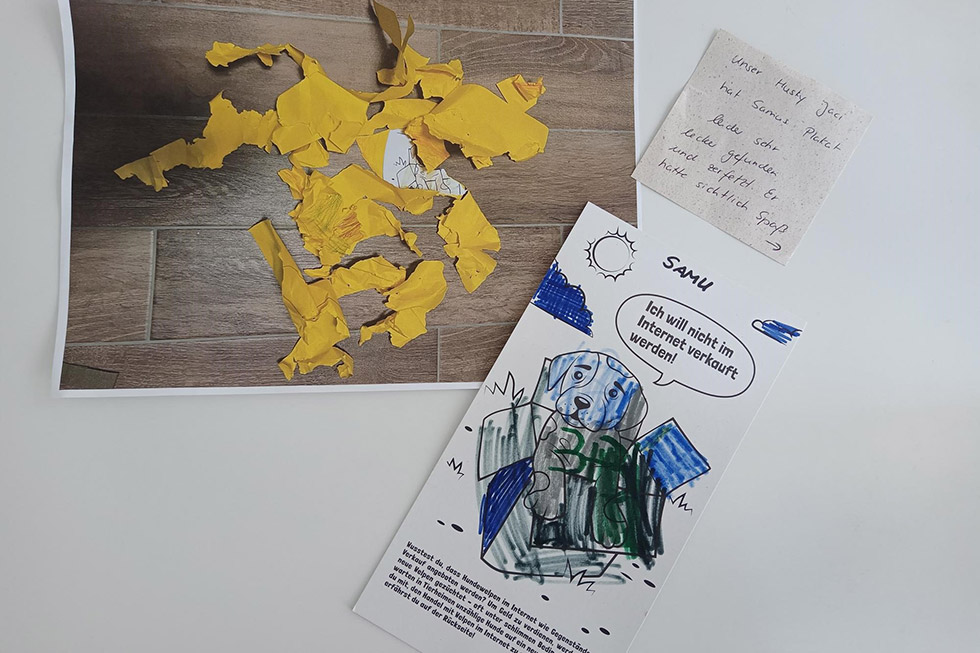 Gezeichnetes Bild zum PETA Kreativwettbewerb