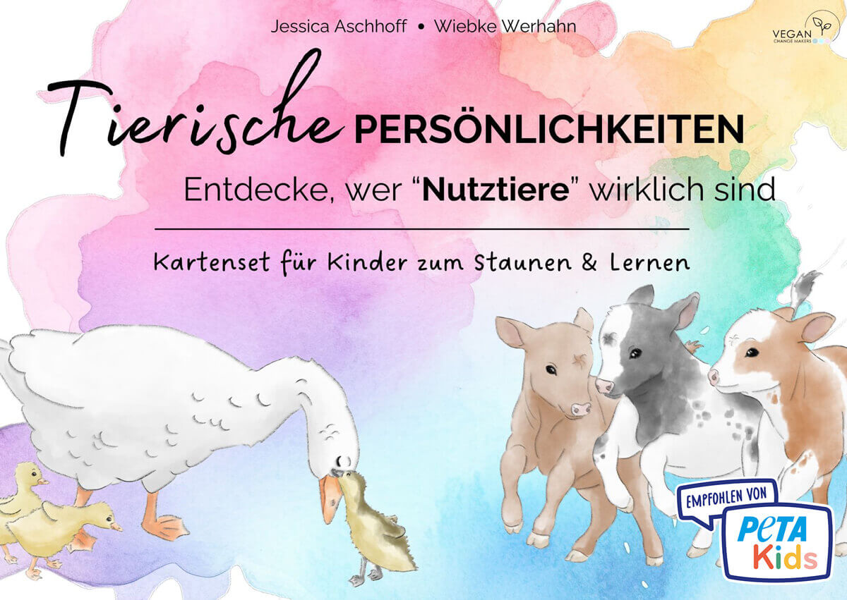 Kartenset über Tierische Persönlichkeiten. Von PETA Kids empfohlenes Buch