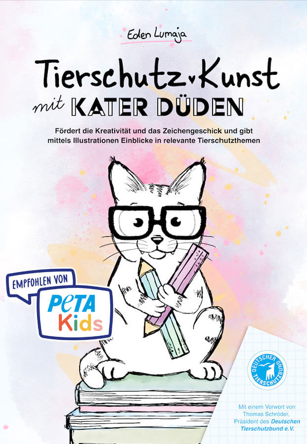 PETAKids Buchtipp Tiershcutz Kunst mit Kater Duden