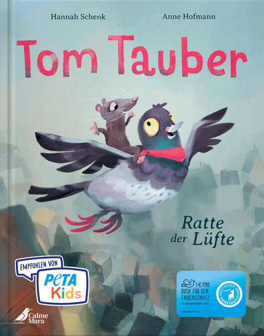 Buchcover von "Ratte der Lüfte" mit PETAKids-empfiehlt-Plakette